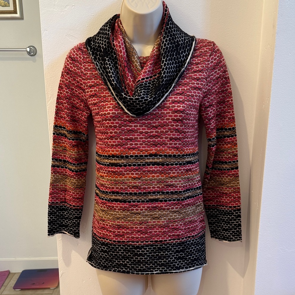 M by Missoni Multicolor Cowl Neck Sweater
